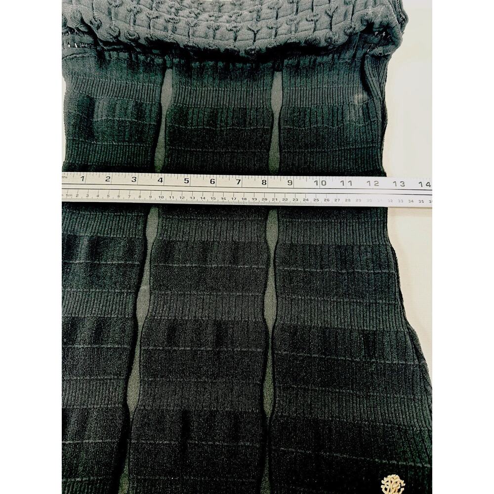 Roberto Cavalli Women’s Designer Black Crochet Knit Tiered Ruffle Dress Size 44 - Picture 8 of 13